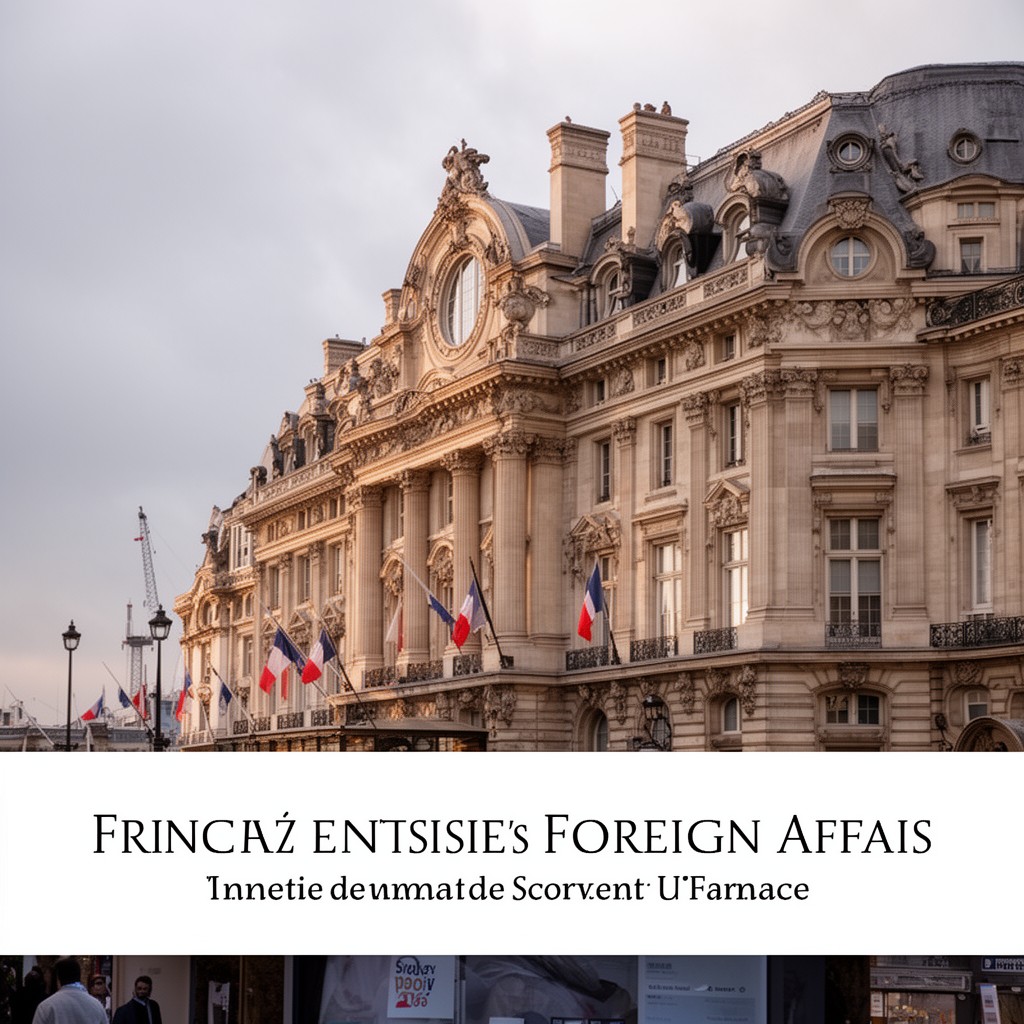 AI-generated illustration of French Ministry of Foreign Affairs