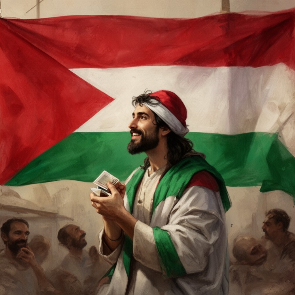 AI-generated illustration of Palestinian