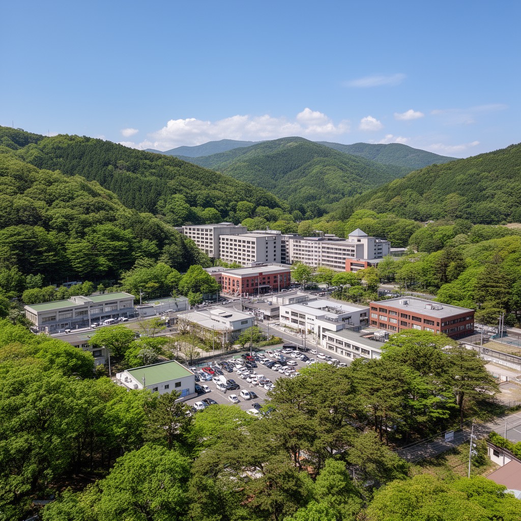 AI-generated illustration of Aobayama Campus
