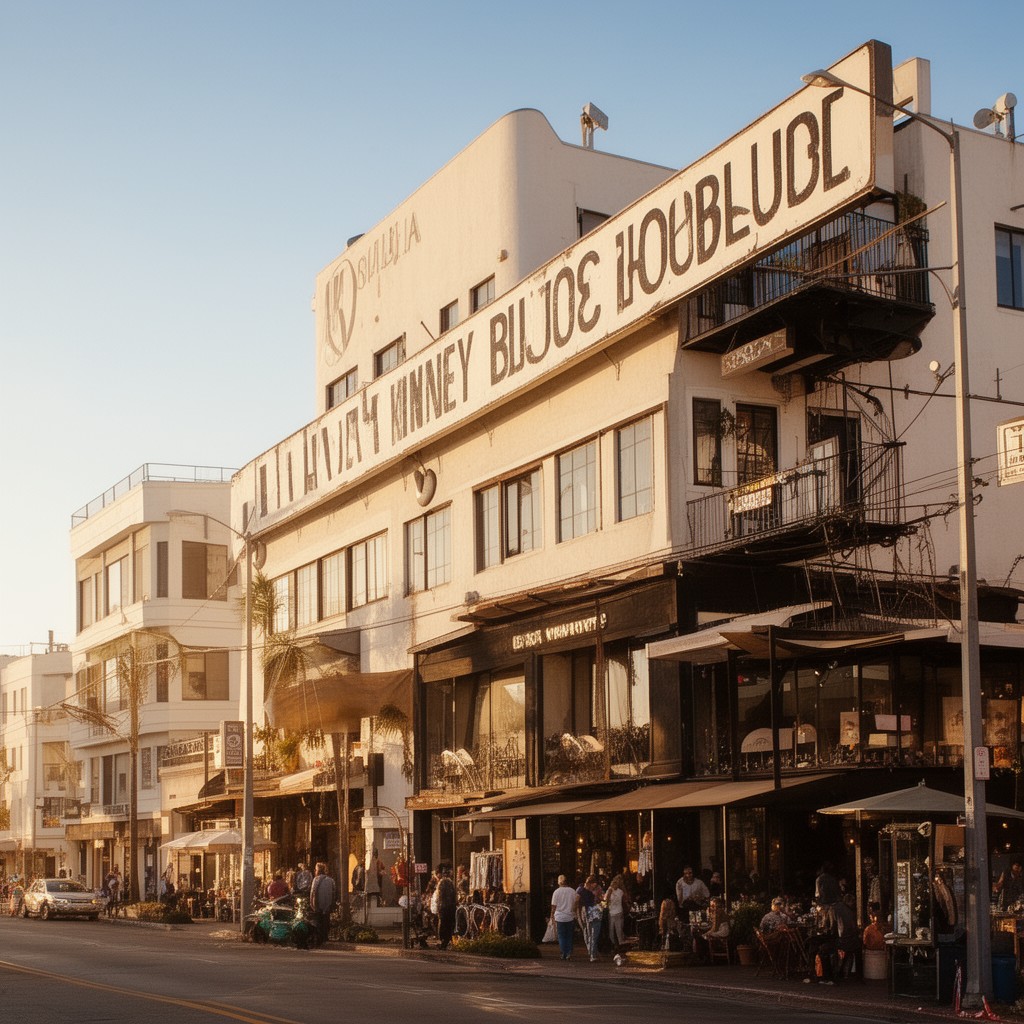 AI-generated illustration of Abbot Kinney Boulevard