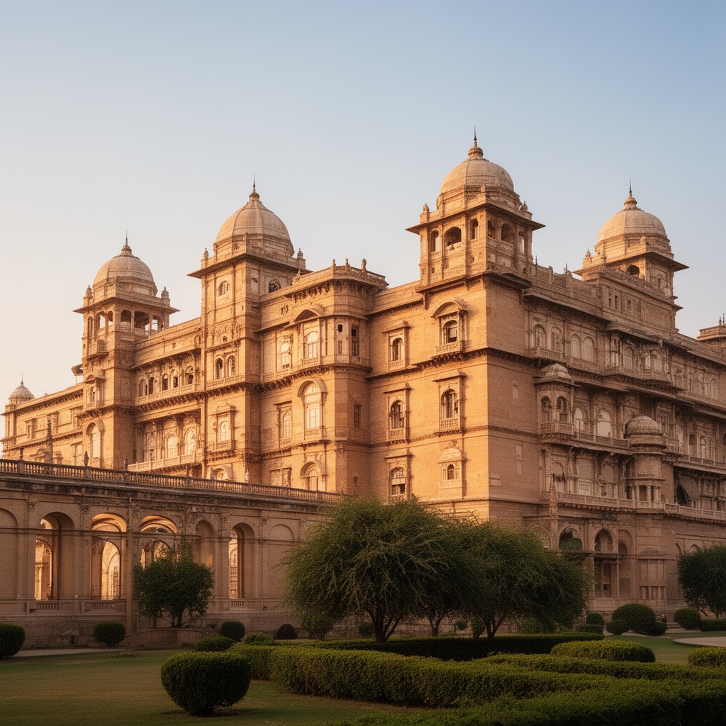 AI-generated illustration of Umaid Bhawan Palace
