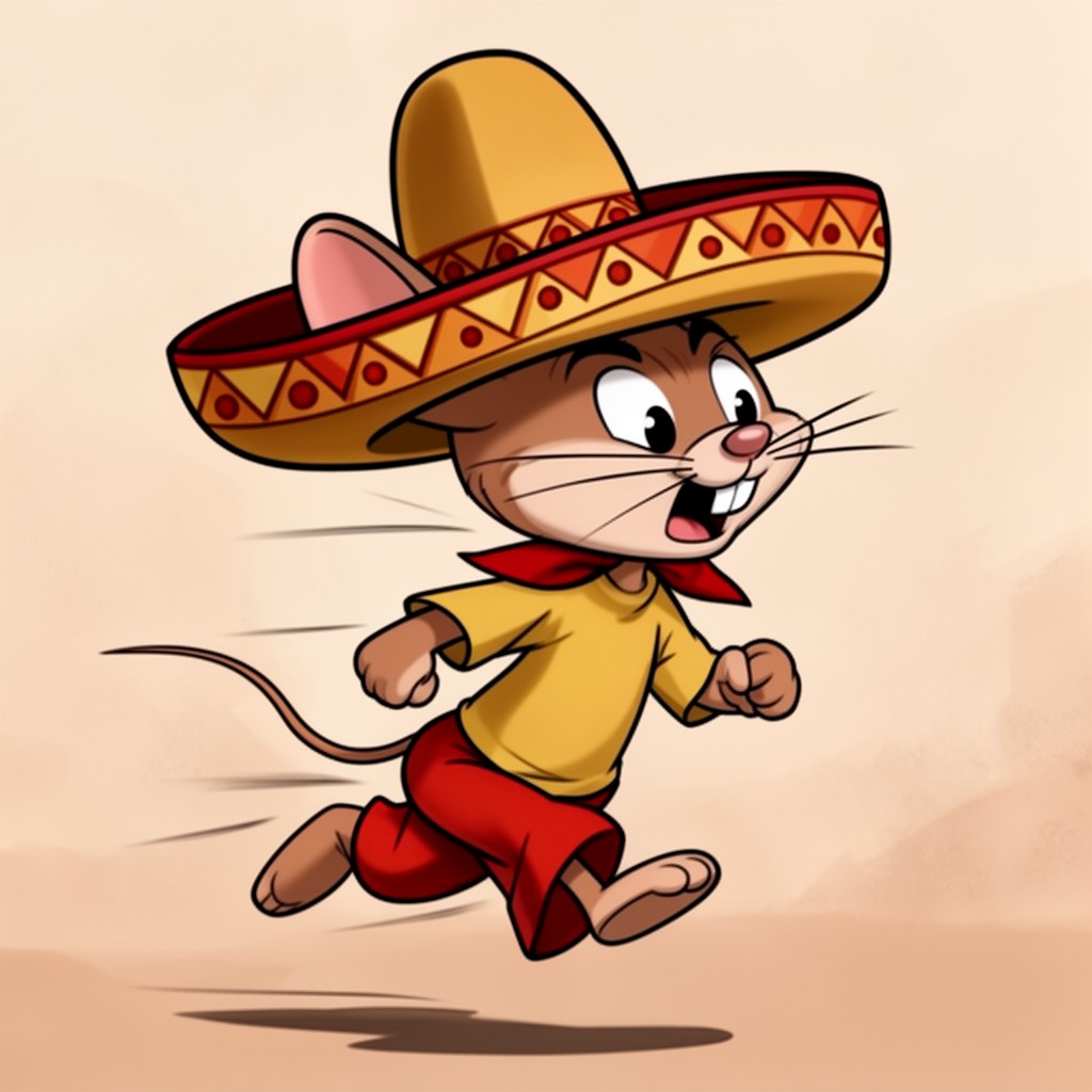 AI-generated illustration of Speedy Gonzales