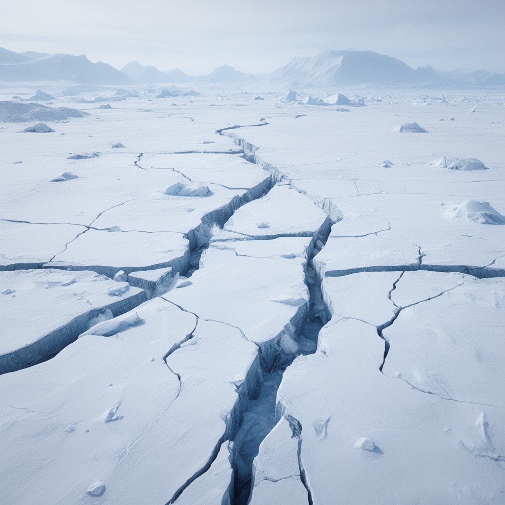 AI-generated illustration of West Antarctic Rift System