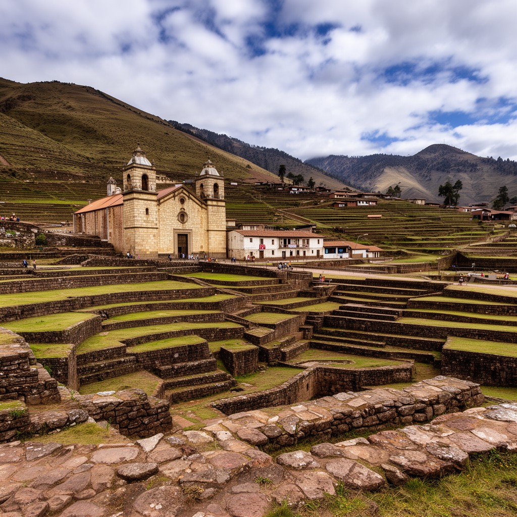 AI-generated illustration of Chinchero archaeological site