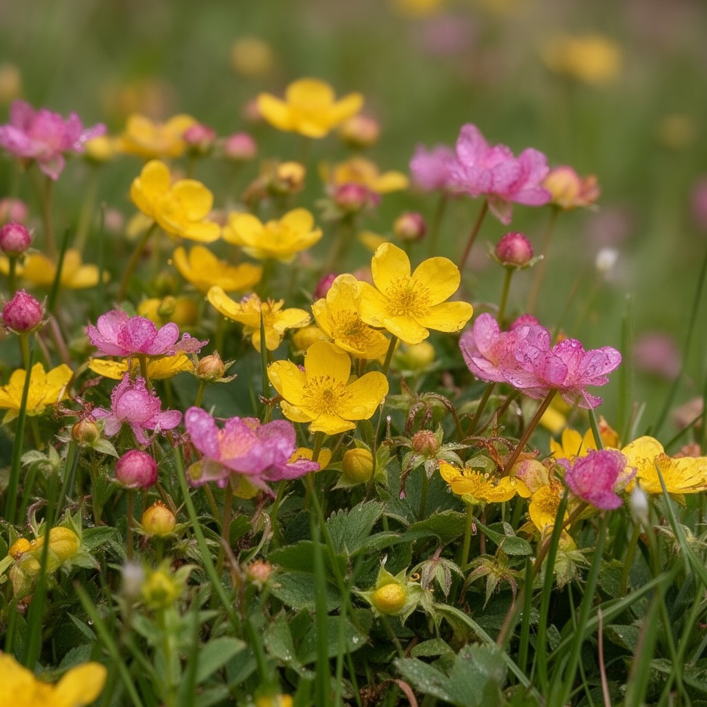 AI-generated illustration of Potentilla
