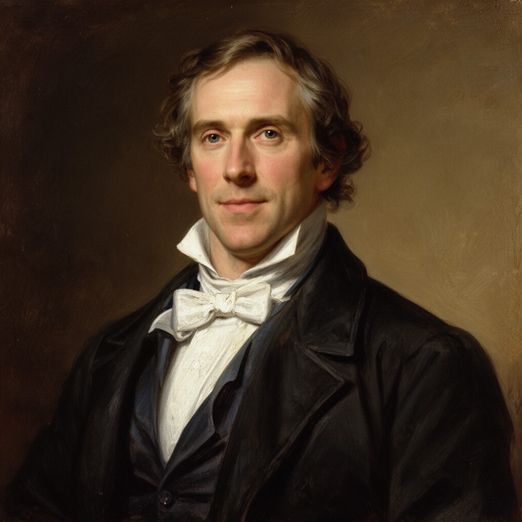 AI-generated illustration of Washington Irving