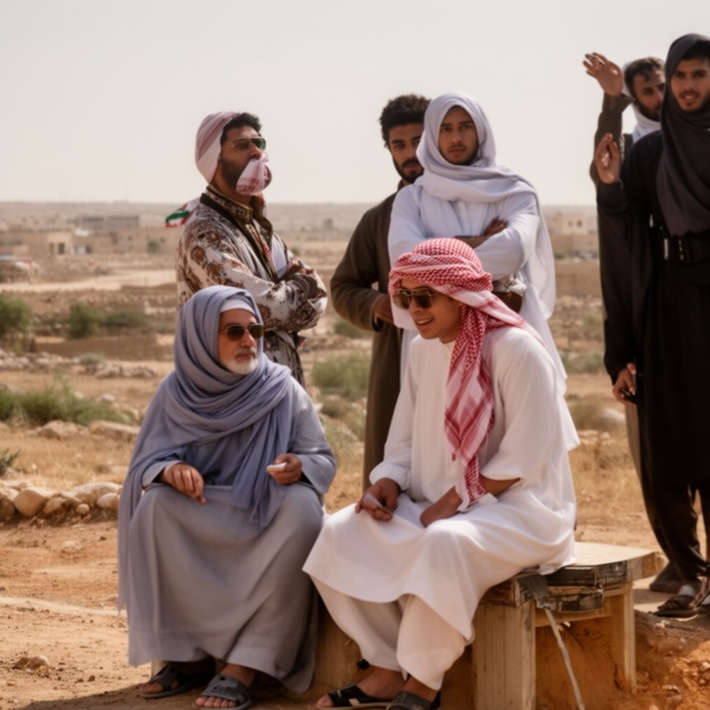 AI-generated illustration of Arabs