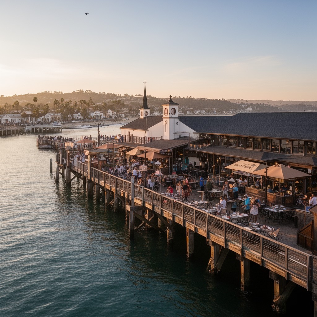 AI-generated illustration of Stearns Wharf