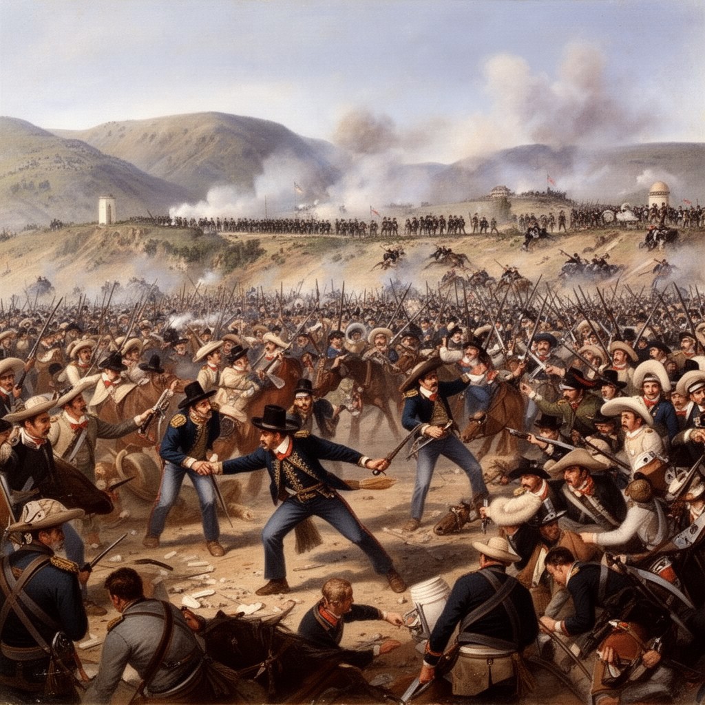 AI-generated illustration of Battle of Buena Vista