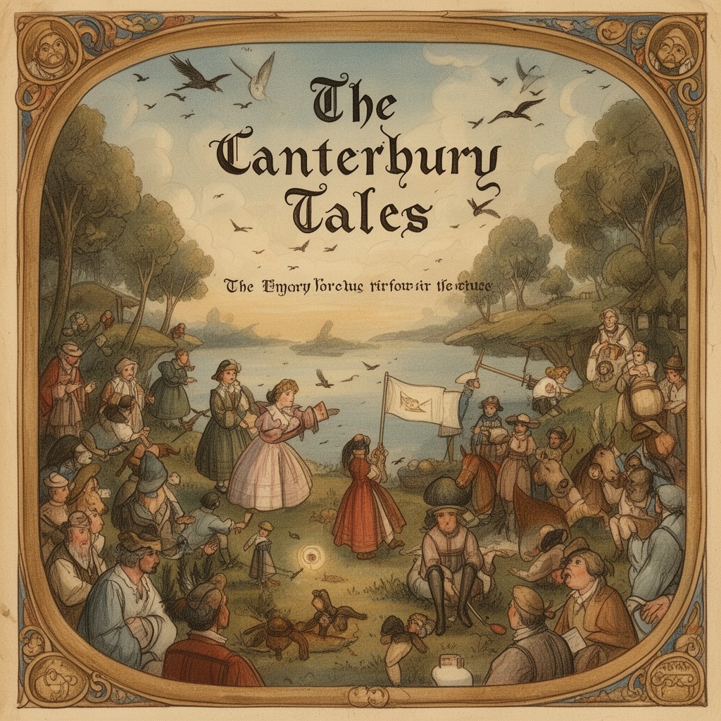 AI-generated illustration of The Canterbury Tales