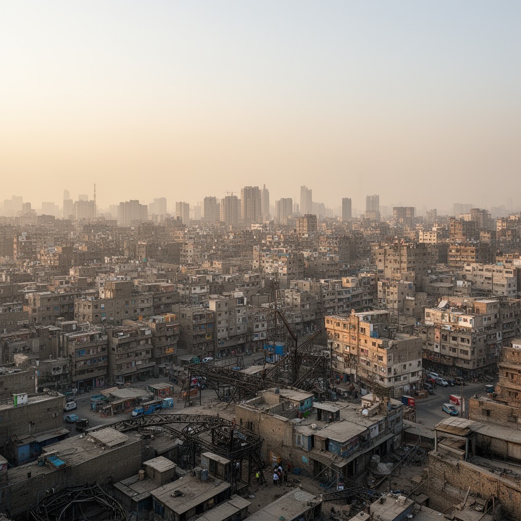 AI-generated illustration of Karachi West District