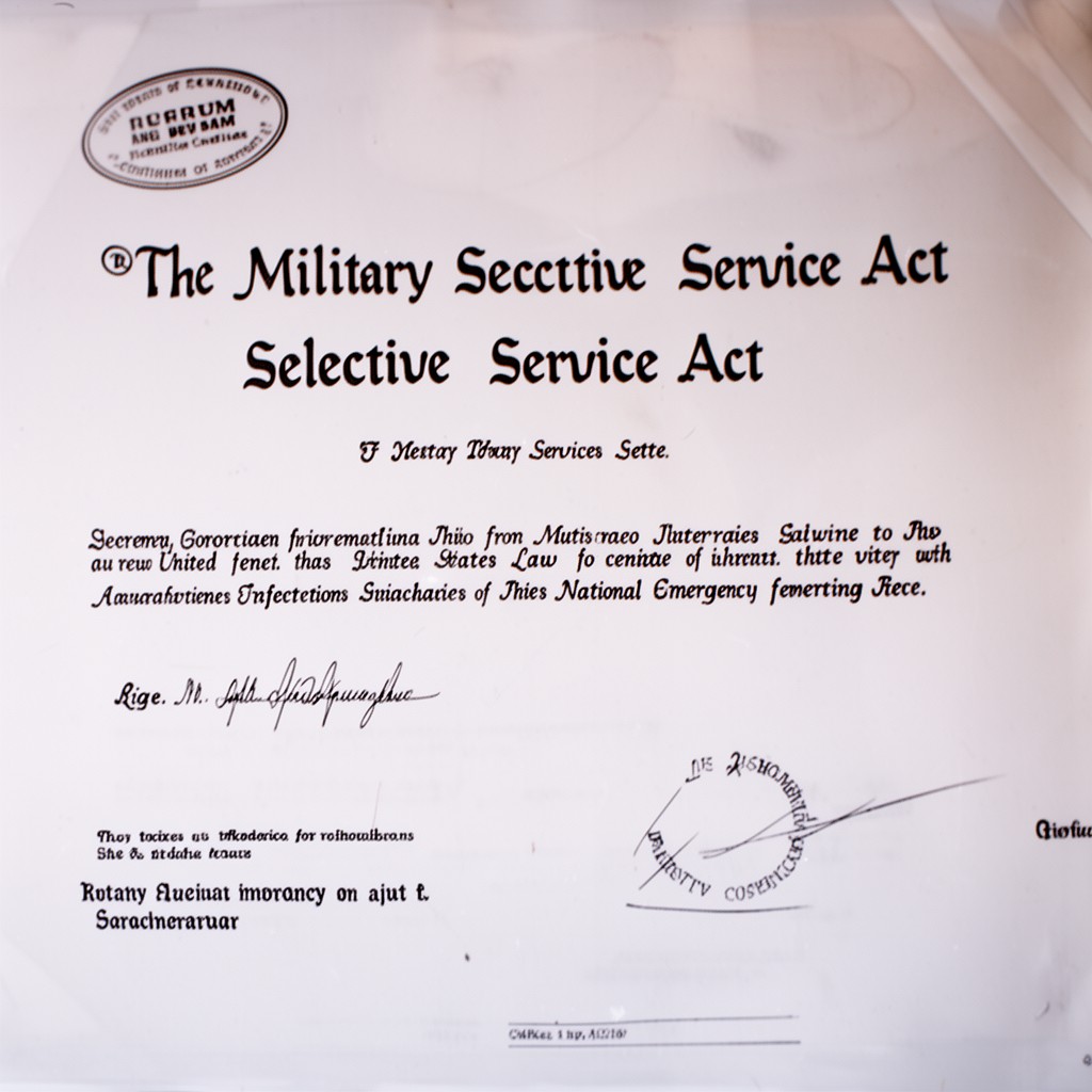 AI-generated illustration of Military Selective Service Act
