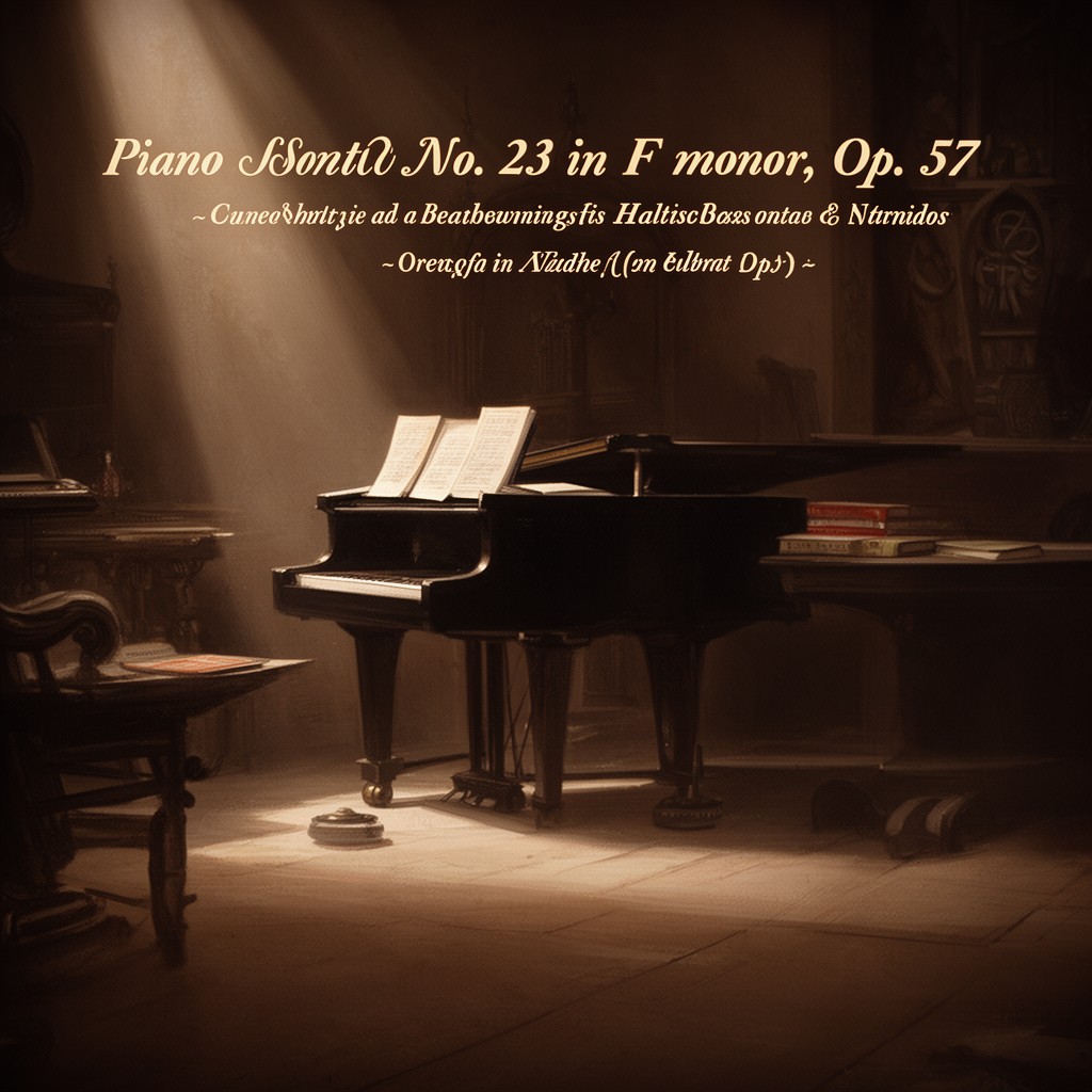 AI-generated illustration of Piano Sonata No. 23 in F minor, Op. 57 "Appassionata"