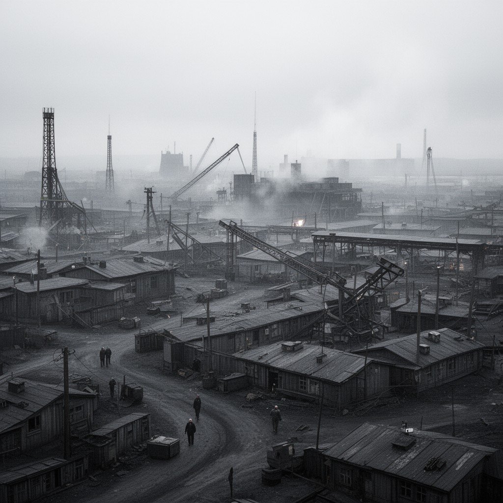 AI-generated illustration of Vorkuta camps