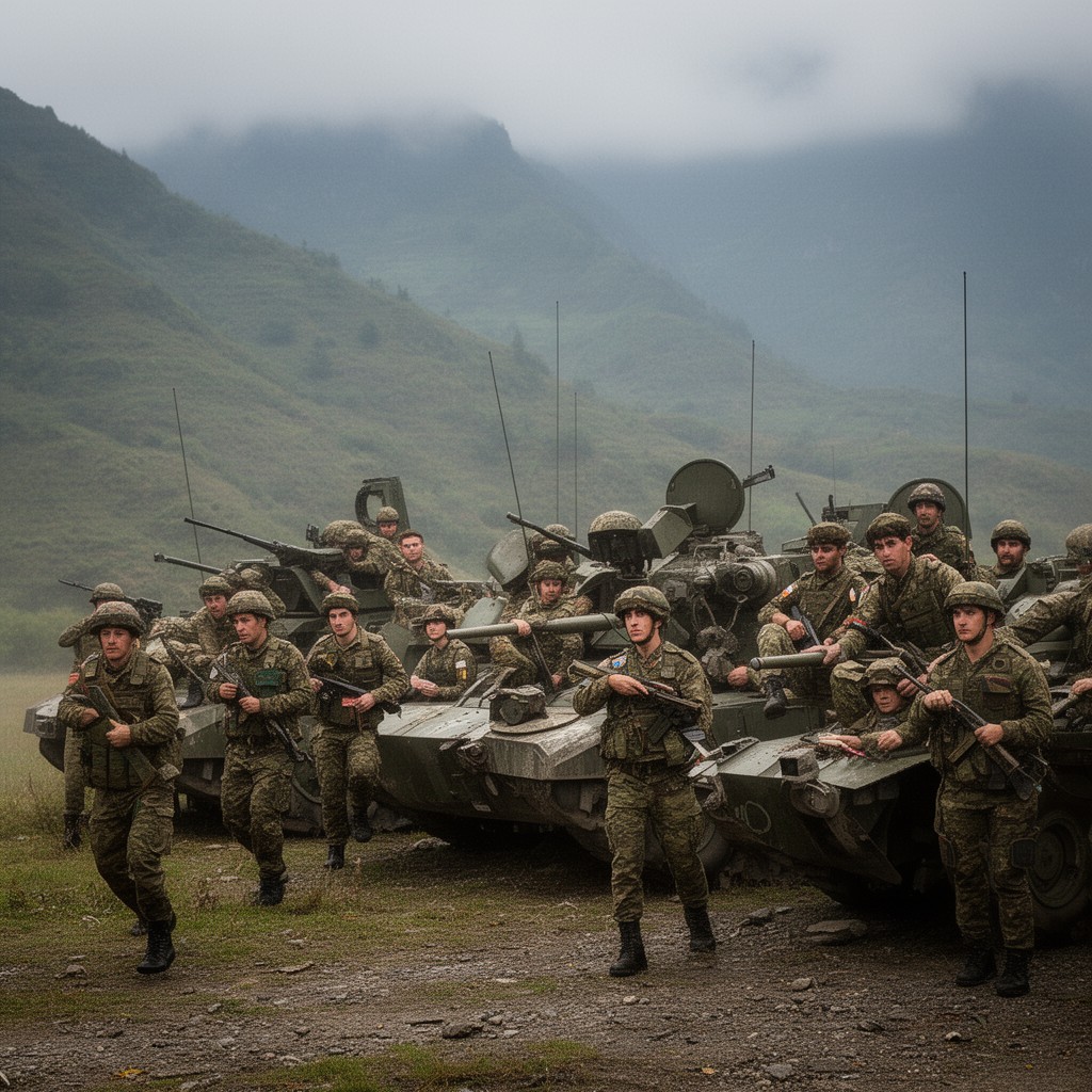 AI-generated illustration of Abkhaz forces