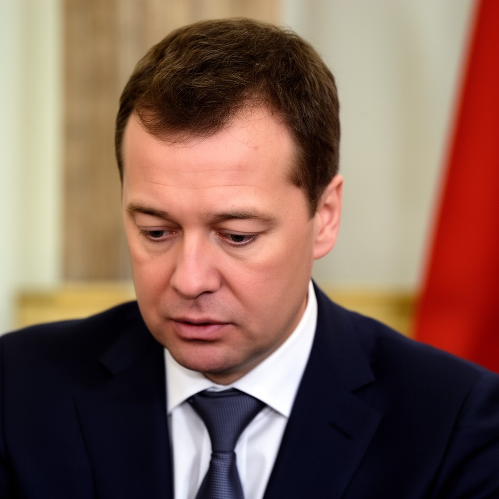 AI-generated illustration of Dmitry Medvedev