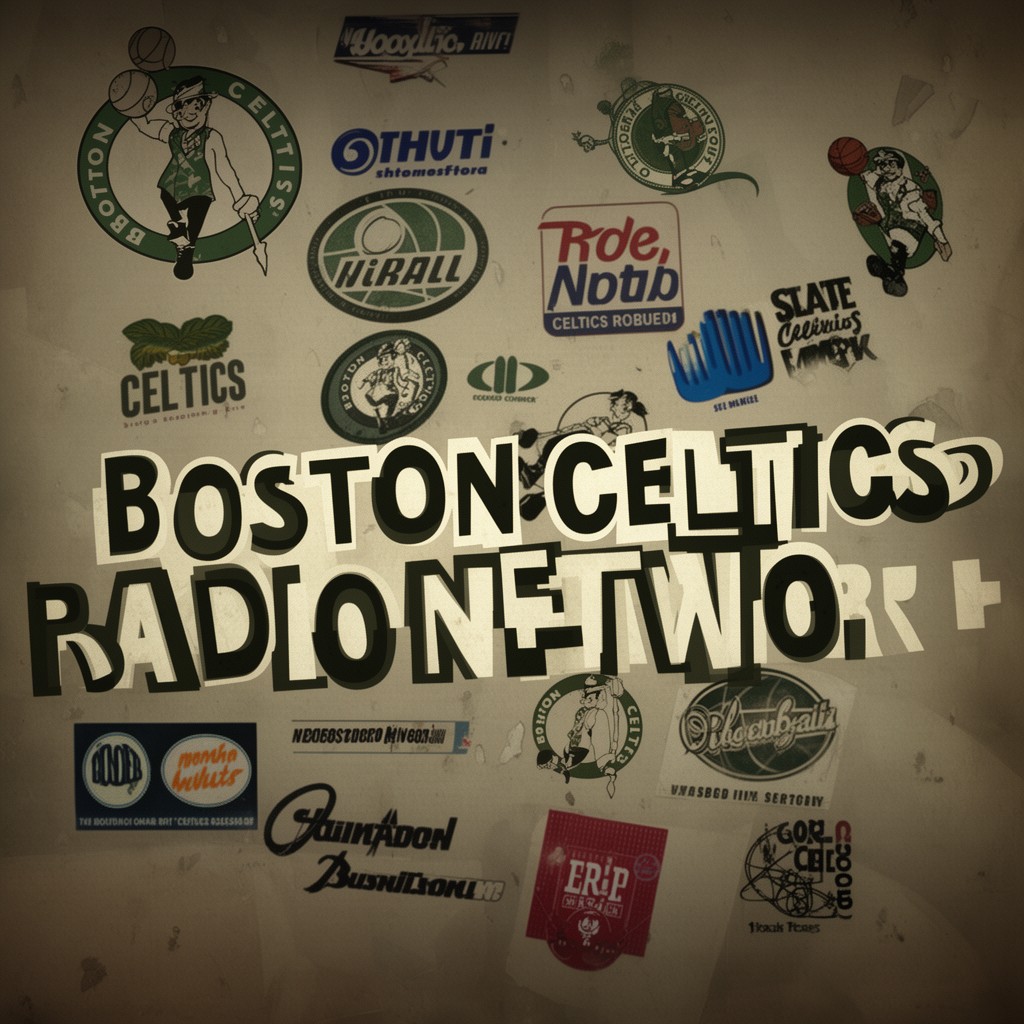 AI-generated illustration of Boston Celtics Radio Network (historically/periodically)