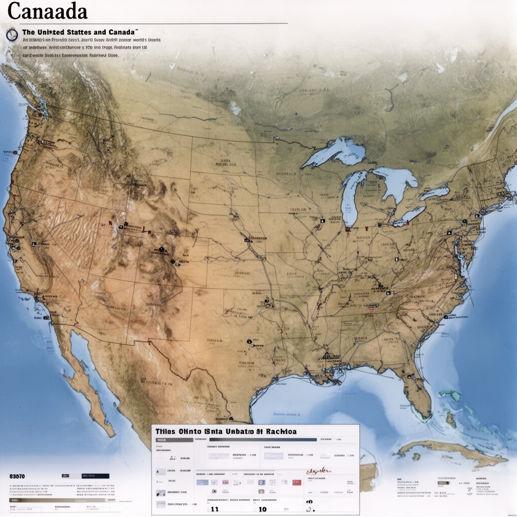 AI-generated illustration of United States and Canada