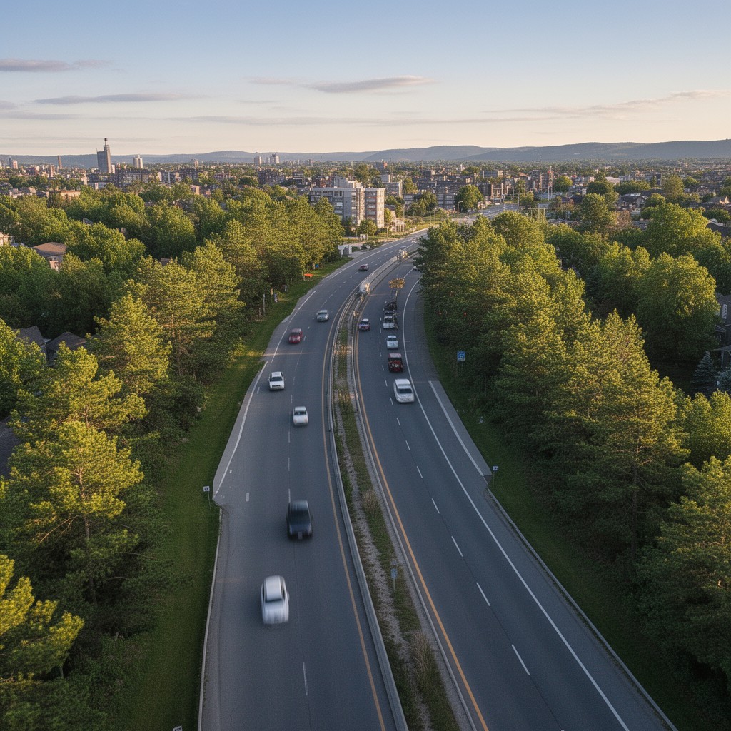 AI-generated illustration of Pine Valley Drive
