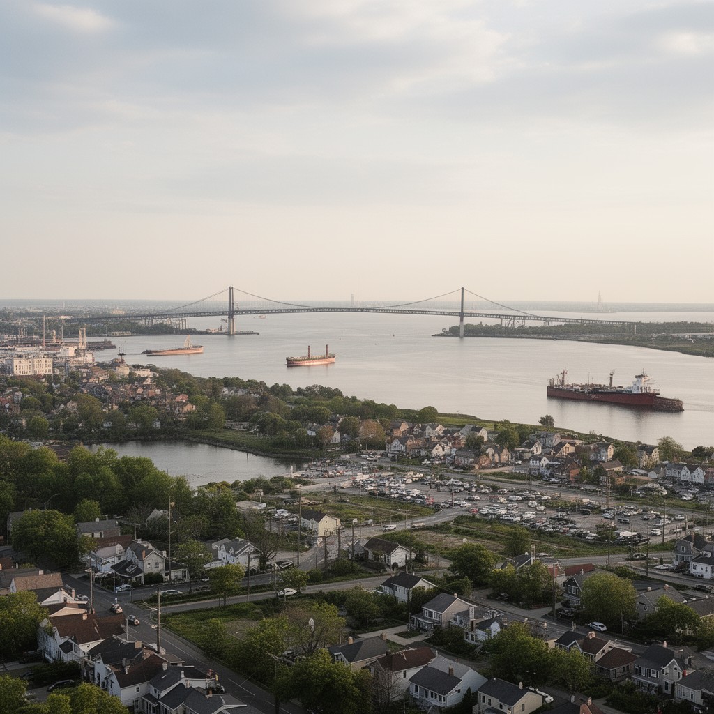 AI-generated illustration of Raritan Bay