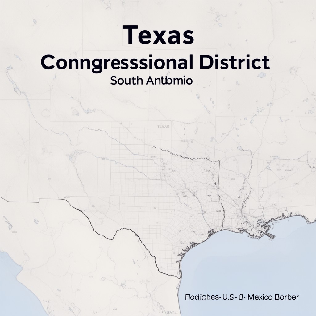 AI-generated illustration of Texas's 28th congressional district