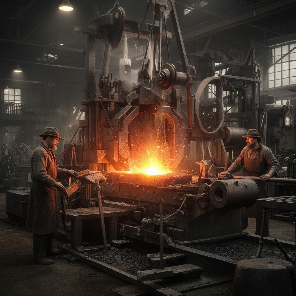 AI-generated illustration of Bessemer process