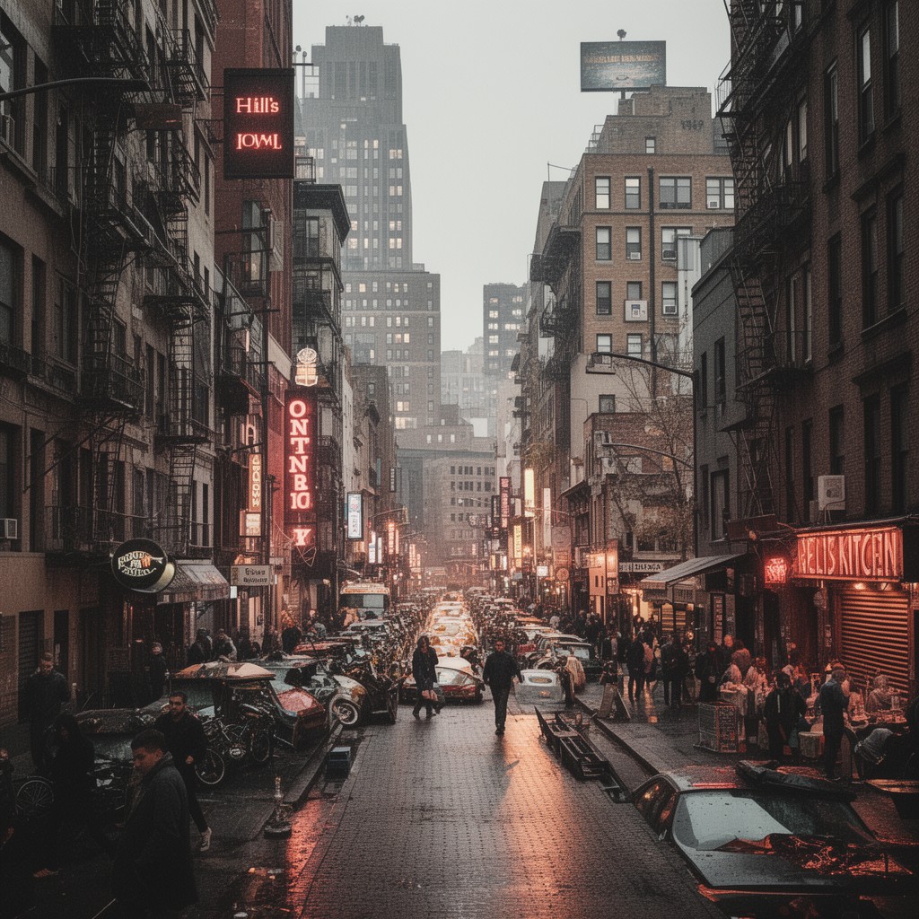 AI-generated illustration of Hell's Kitchen