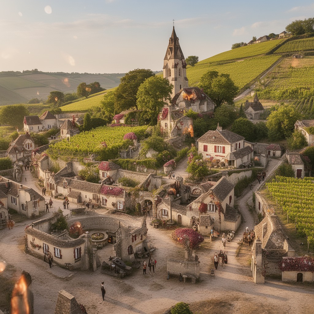 AI-generated illustration of Santenay