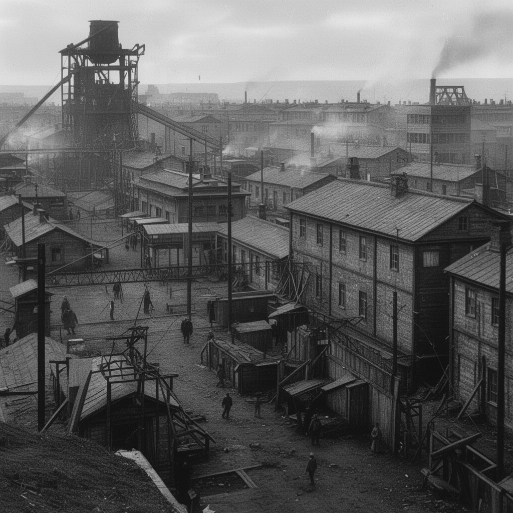 AI-generated illustration of Norilsk camps