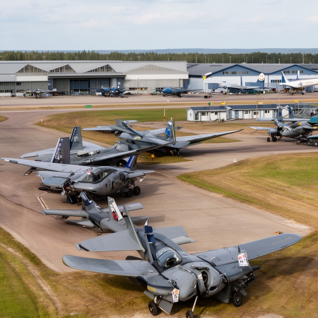 AI-generated illustration of Pirkkala Air Base