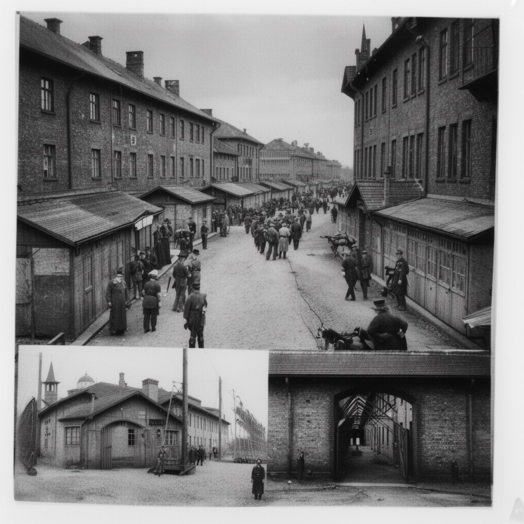 AI-generated illustration of Nazi camp system