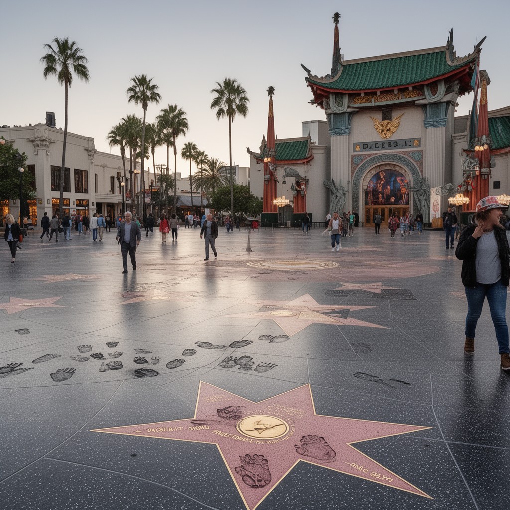 AI-generated illustration of Forecourt of the Stars