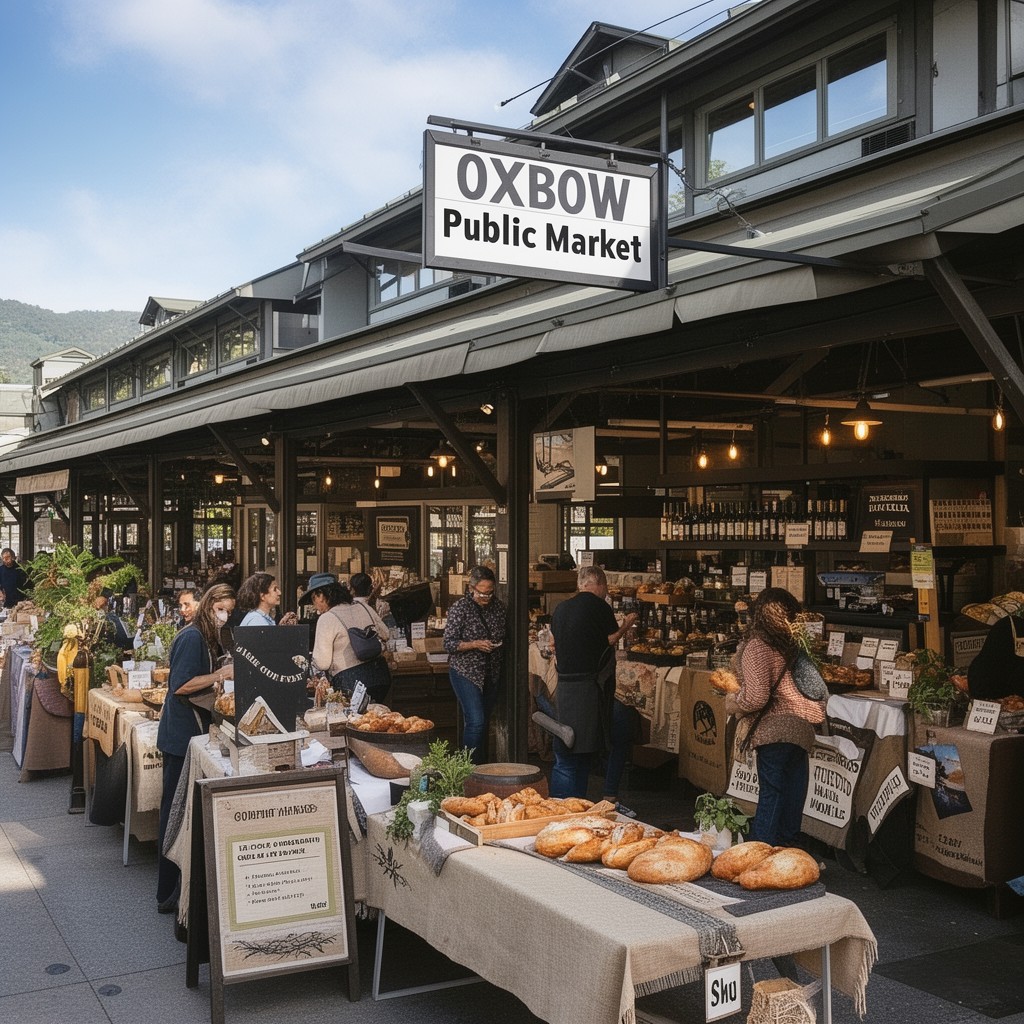 AI-generated illustration of Oxbow Public Market