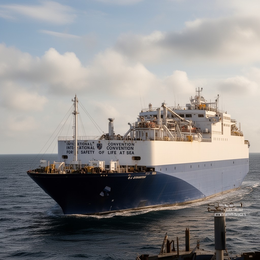 AI-generated illustration of International Convention for the Safety of Life at Sea