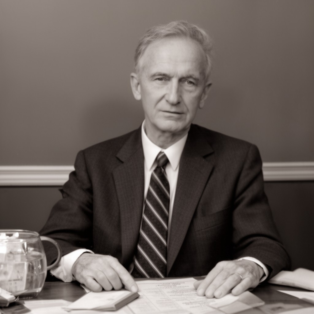 AI-generated illustration of Kenneth N. Waltz