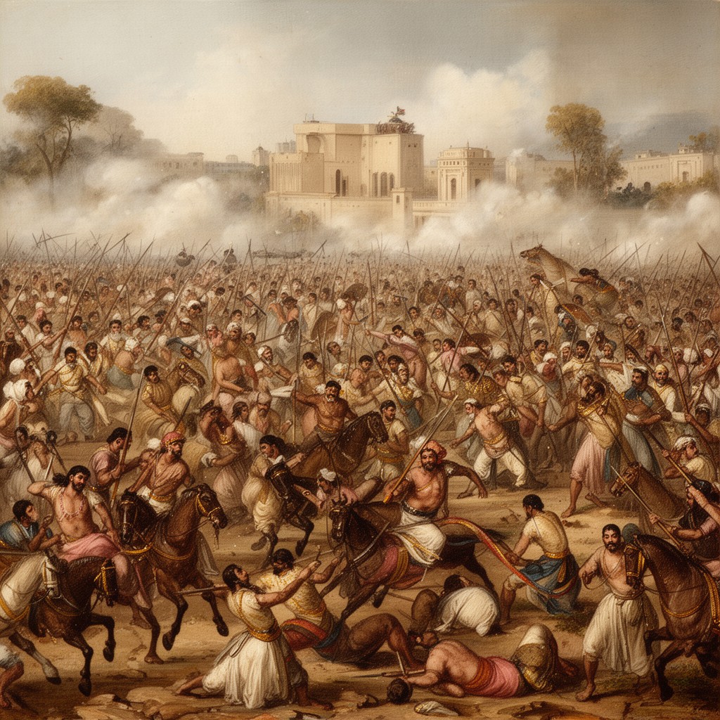 AI-generated illustration of Battle of Palkhed