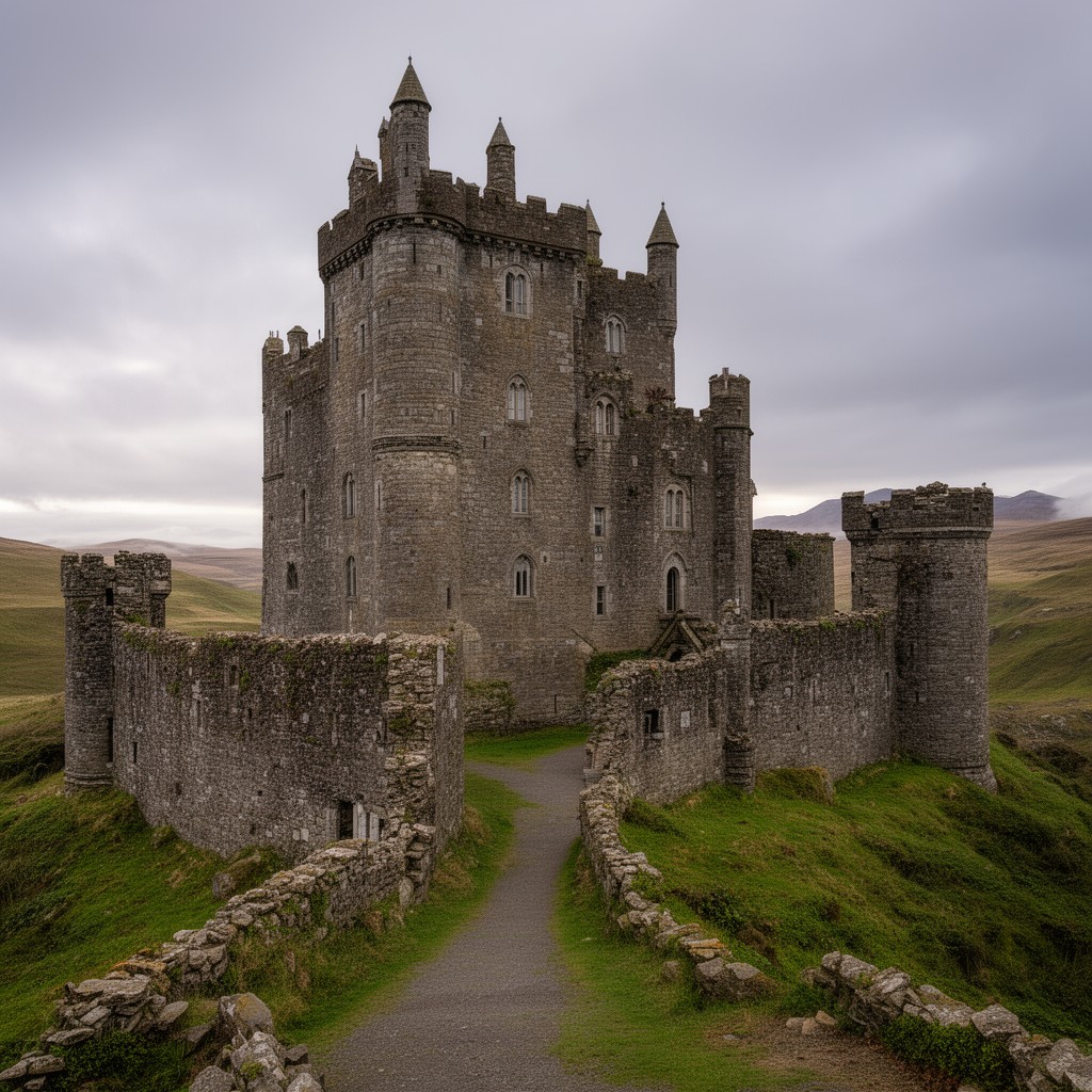 AI-generated illustration of Hermitage Castle