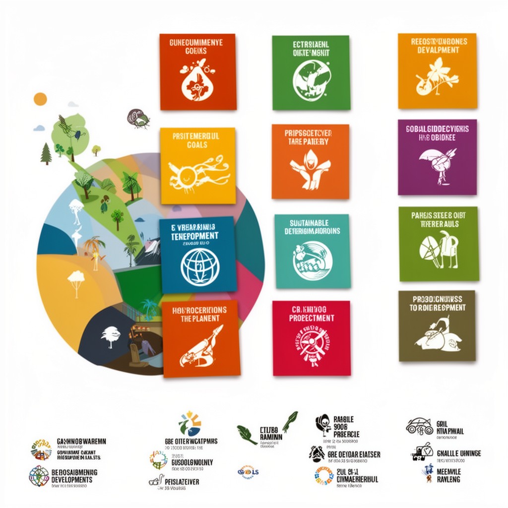 AI-generated illustration of Sustainable Development Goals