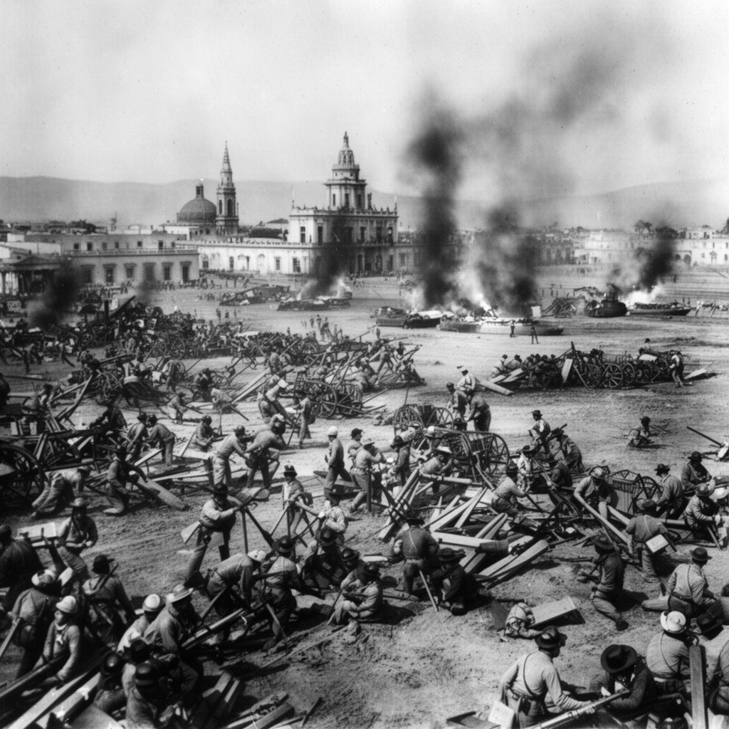 AI-generated illustration of Siege of Veracruz