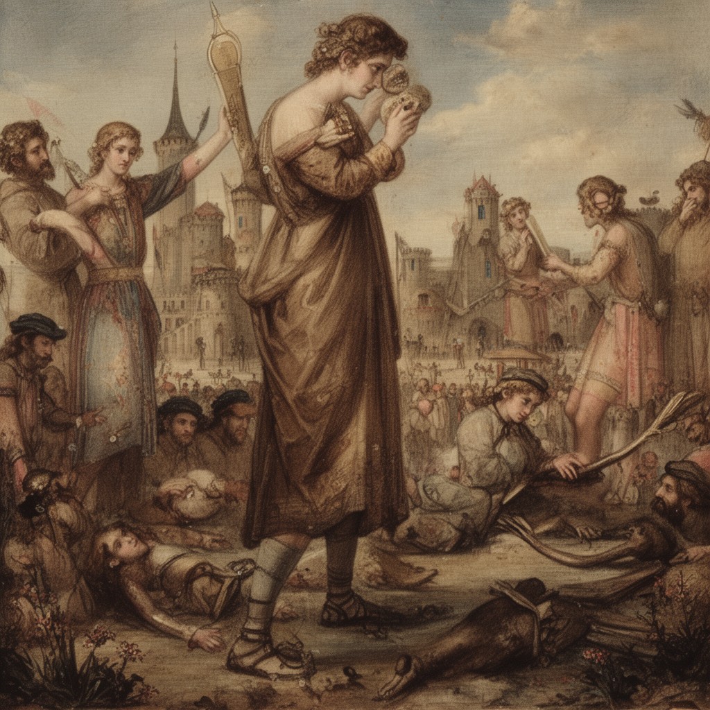 AI-generated illustration of Troilus and Criseyde