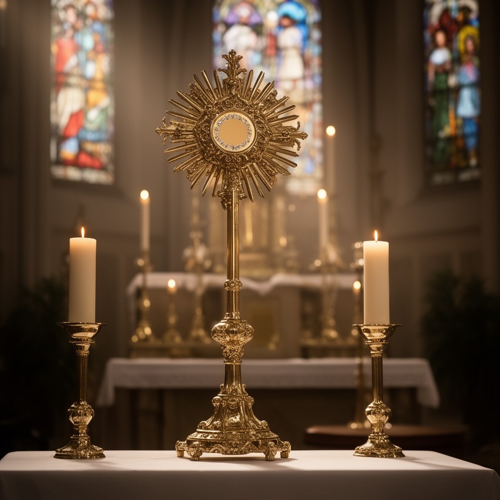 AI-generated illustration of Benediction of the Blessed Sacrament