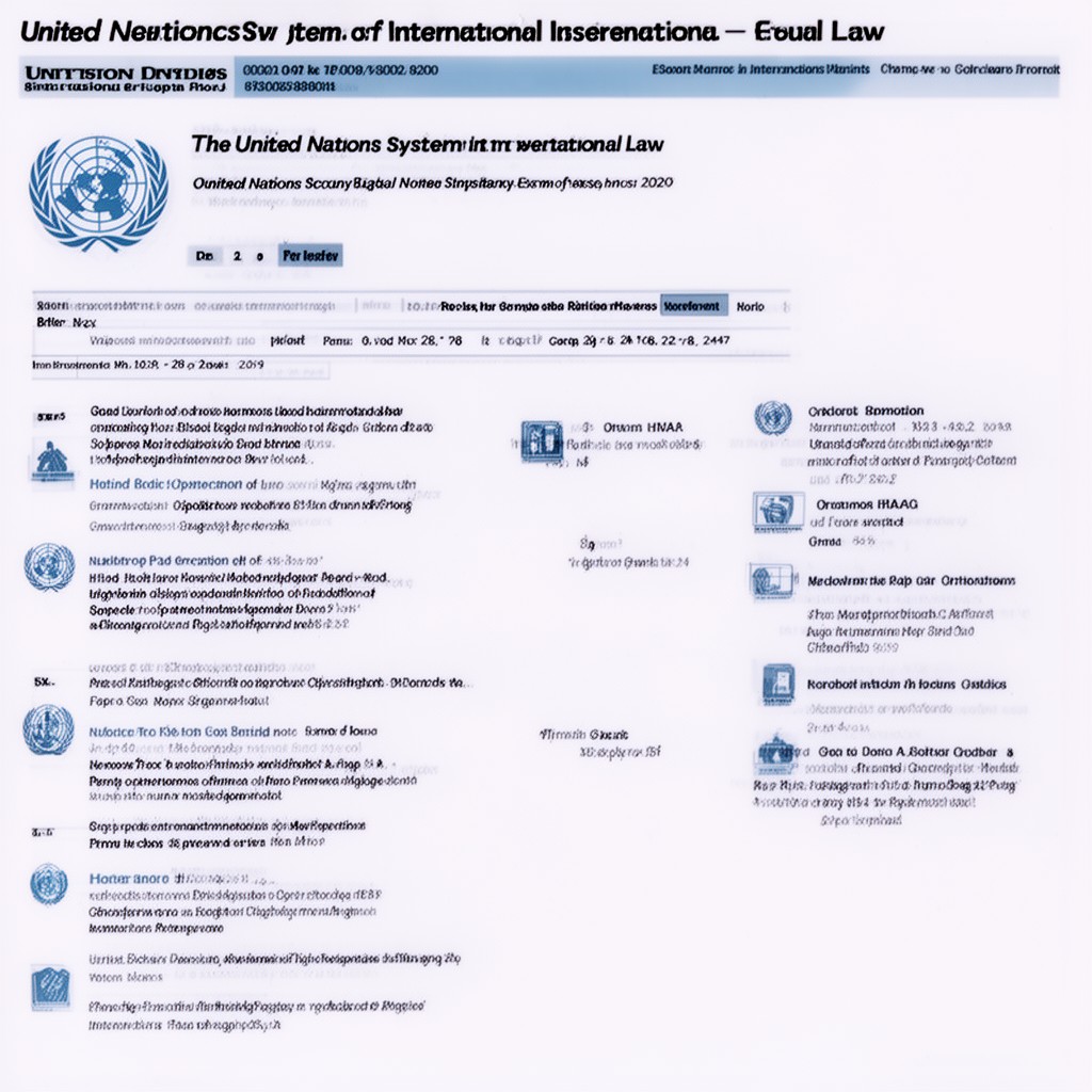 AI-generated illustration of United Nations system of international law