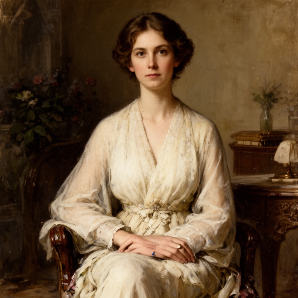 AI-generated illustration of Ottoline Morrell