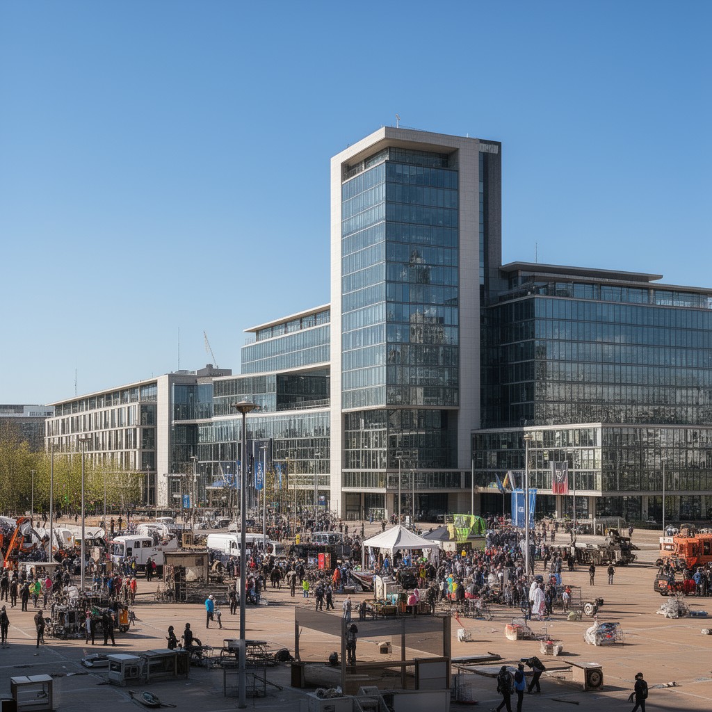 AI-generated illustration of NATO Headquarters, Brussels, Belgium