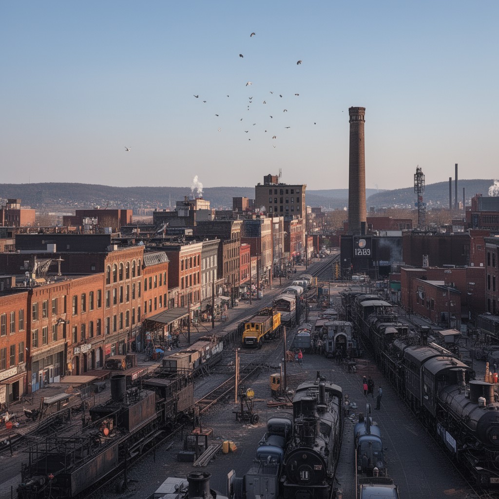 AI-generated illustration of Schenectady, New York