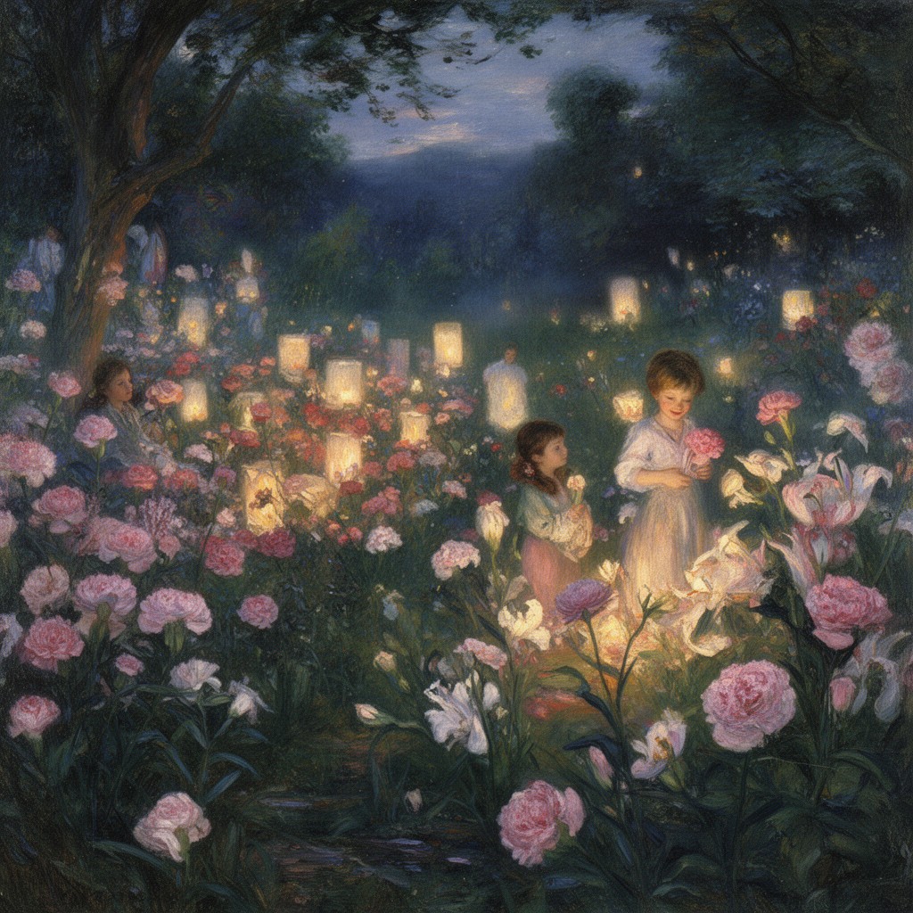 AI-generated illustration of Carnation, Lily, Lily, Rose