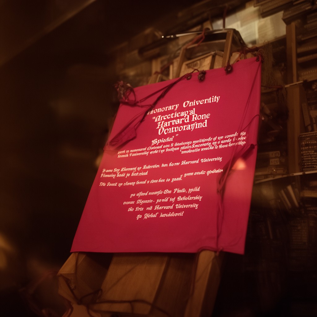 AI-generated illustration of Honorary Doctorate from Harvard University