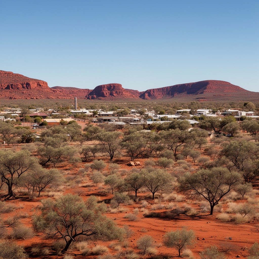 AI-generated illustration of Alice Springs