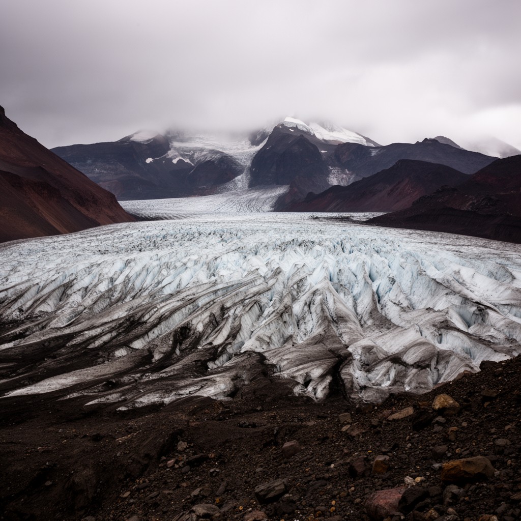 AI-generated illustration of Gran Glaciar Norte