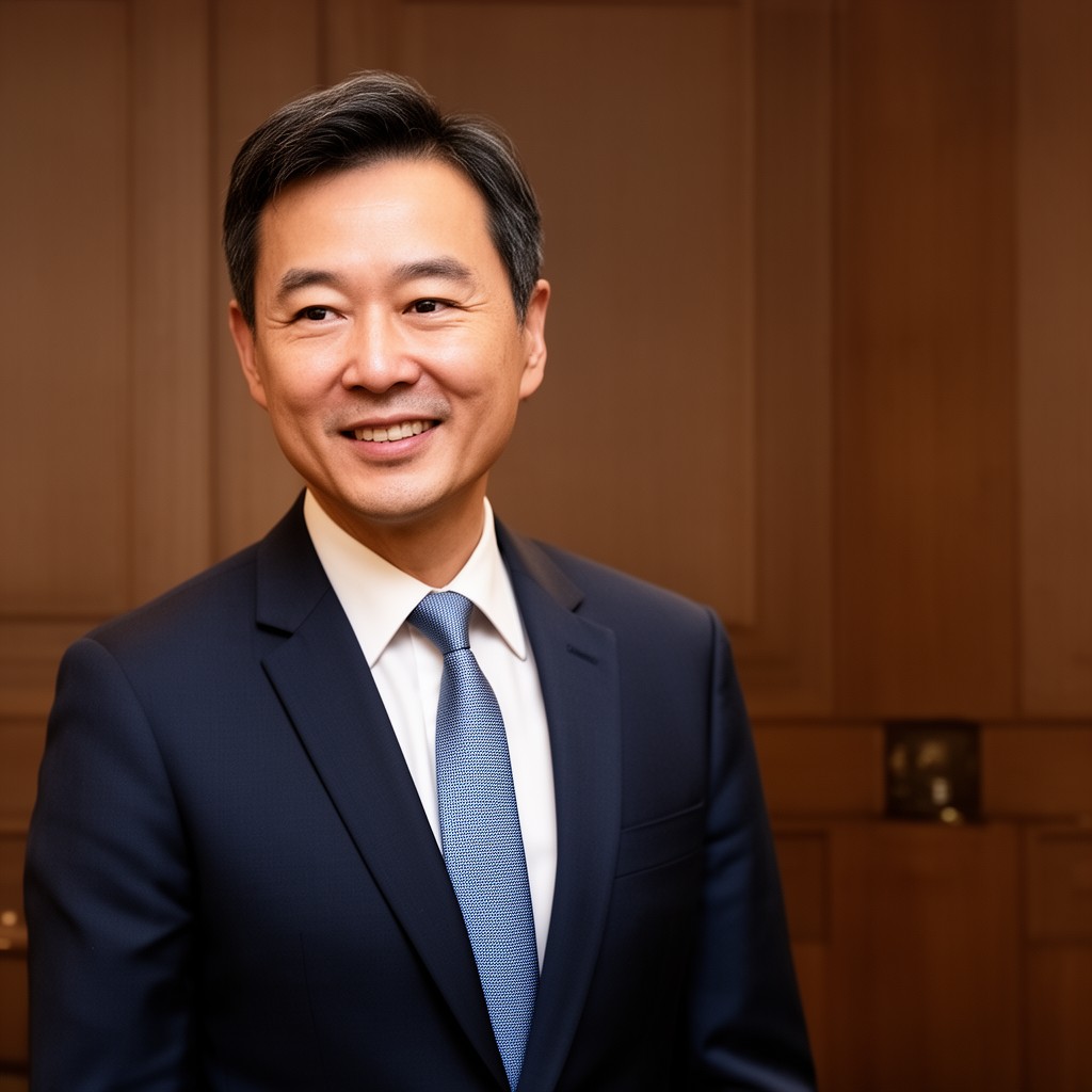 AI-generated illustration of John Lee Ka-chiu